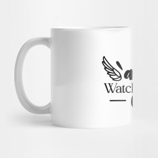 An Angel Watches Over Me . black version Mug